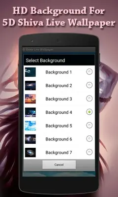 5D Shiva Live Wallpaper android App screenshot 5